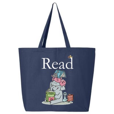 Funny Cute Animals Read Book Fan 25L Jumbo Tote