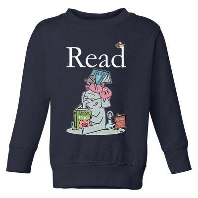 Funny Cute Animals Read Book Fan Toddler Sweatshirt