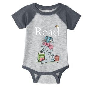 Funny Cute Animals Read Book Fan Infant Baby Jersey Bodysuit