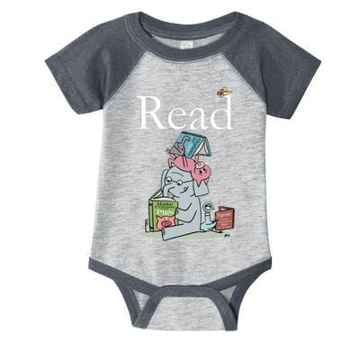 Funny Cute Animals Read Book Fan Infant Baby Jersey Bodysuit