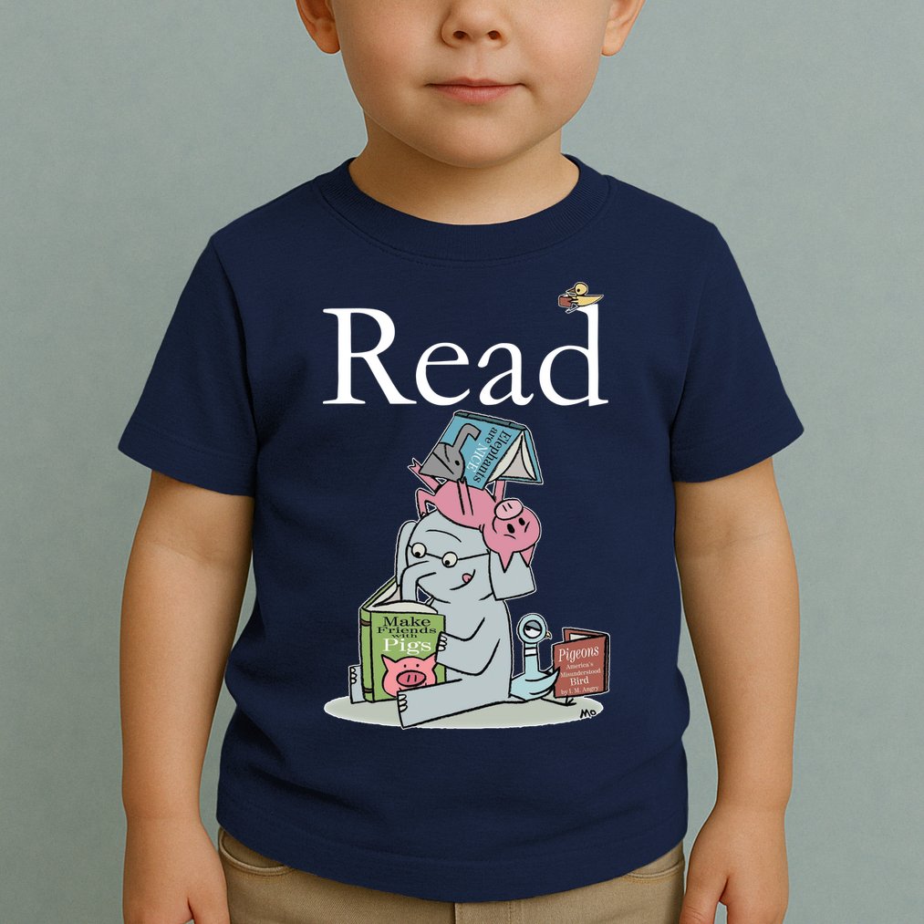 Funny Cute Animals Read Book Fan Toddler T-Shirt