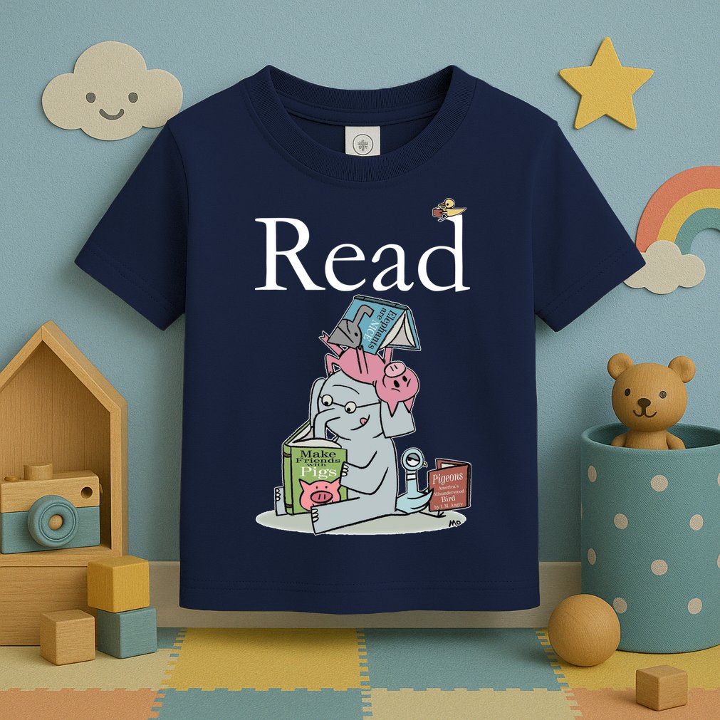 Funny Cute Animals Read Book Fan Toddler T-Shirt