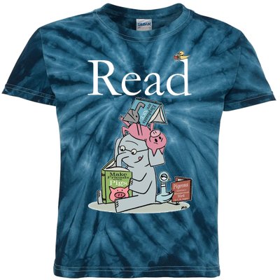 Funny Cute Animals Read Book Fan Kids Tie-Dye T-Shirt