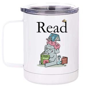 Funny Cute Animals Read Book Fan 12 oz Stainless Steel Tumbler Cup