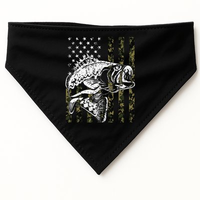 Fishing Camouflage American Flag Fisherman USA-Made Doggie Bandana