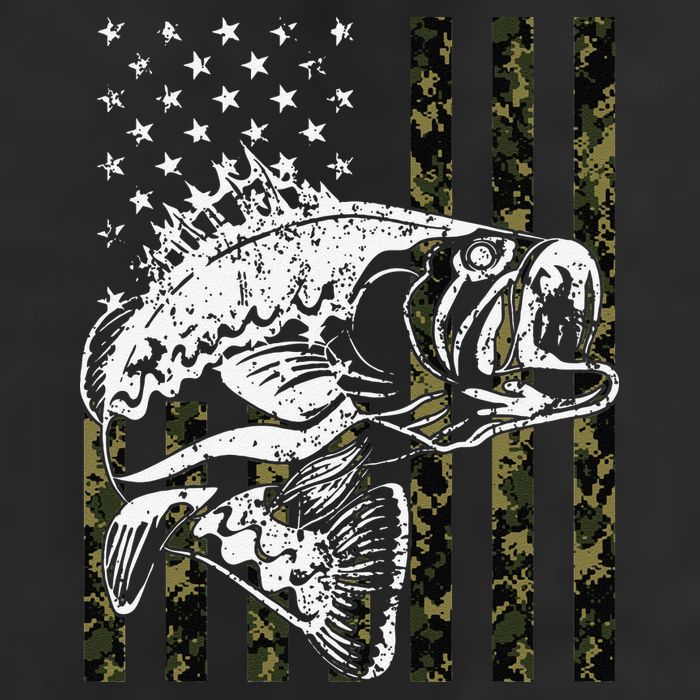 Fishing Camouflage American Flag Fisherman 11oz C Handle Ceramic Mug