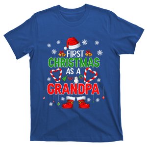 First Christmas As A Grandpa Santa Proud Expecting New Cool Gift T-Shirt