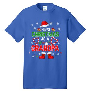 First Christmas As A Grandpa Santa Proud Expecting New Cool Gift Tall T-Shirt