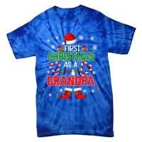 First Christmas As A Grandpa Santa Proud Expecting New Cool Gift Tie-Dye T-Shirt