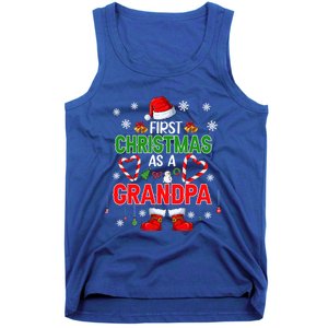 First Christmas As A Grandpa Santa Proud Expecting New Cool Gift Tank Top