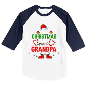 First Christmas As A Grandpa Santa Proud Expecting New Cool Gift Baseball Sleeve Shirt