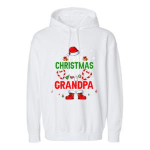 First Christmas As A Grandpa Santa Proud Expecting New Cool Gift Garment-Dyed Fleece Hoodie