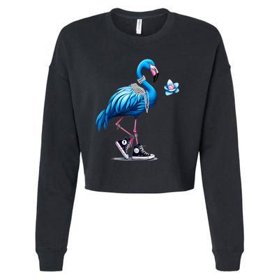 Flamingo Chucks And Pearls Comma La Kamala 2024 Cropped Pullover Crew