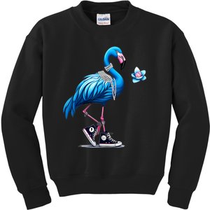 Flamingo Chucks And Pearls Comma La Kamala 2024 Kids Sweatshirt