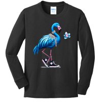 Flamingo Chucks And Pearls Comma La Kamala 2024 Kids Long Sleeve Shirt