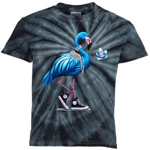 Flamingo Chucks And Pearls Comma La Kamala 2024 Kids Tie-Dye T-Shirt