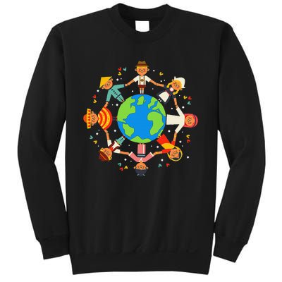 Funny Children Around The World Earth Day Sweatshirt