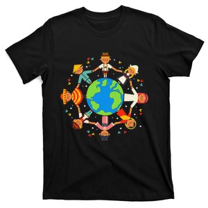 Funny Children Around The World Earth Day T-Shirt