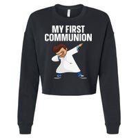 First Communion Art For 1st Holy Communion Cropped Pullover Crew