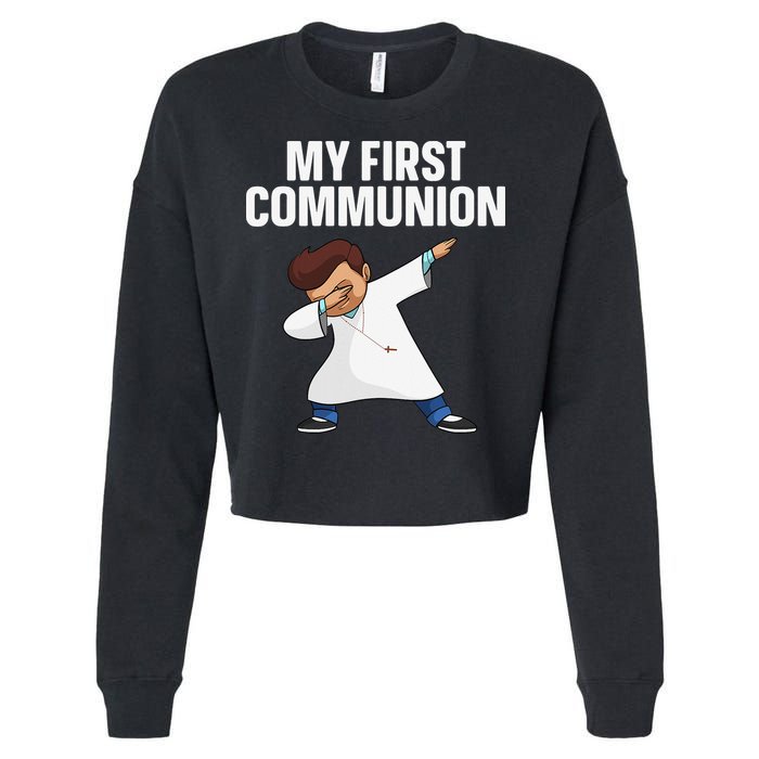 First Communion Art For 1st Holy Communion Cropped Pullover Crew