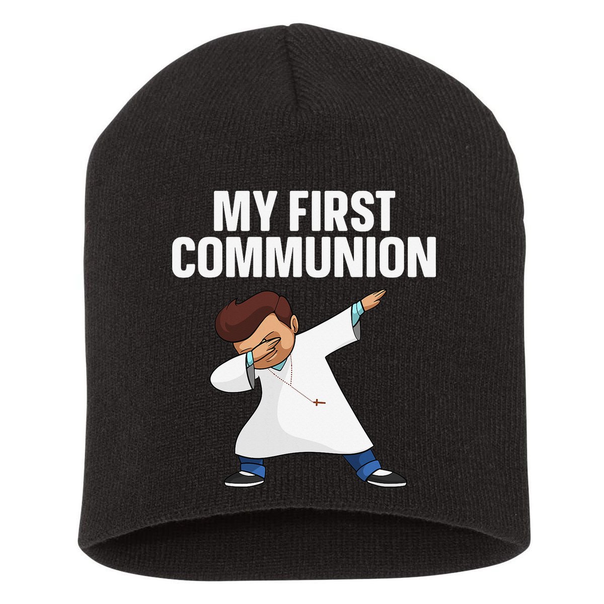 First Communion Art For 1st Holy Communion Short Acrylic Beanie