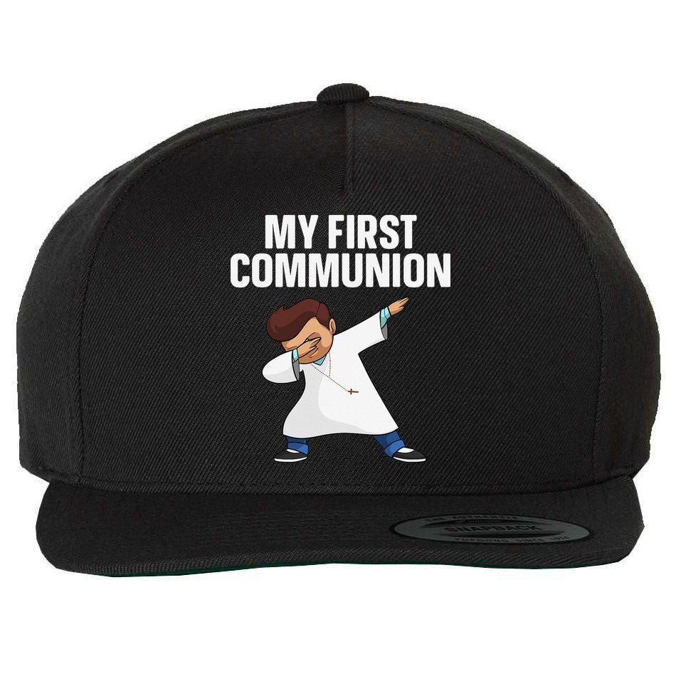 First Communion Art For 1st Holy Communion Wool Snapback Cap