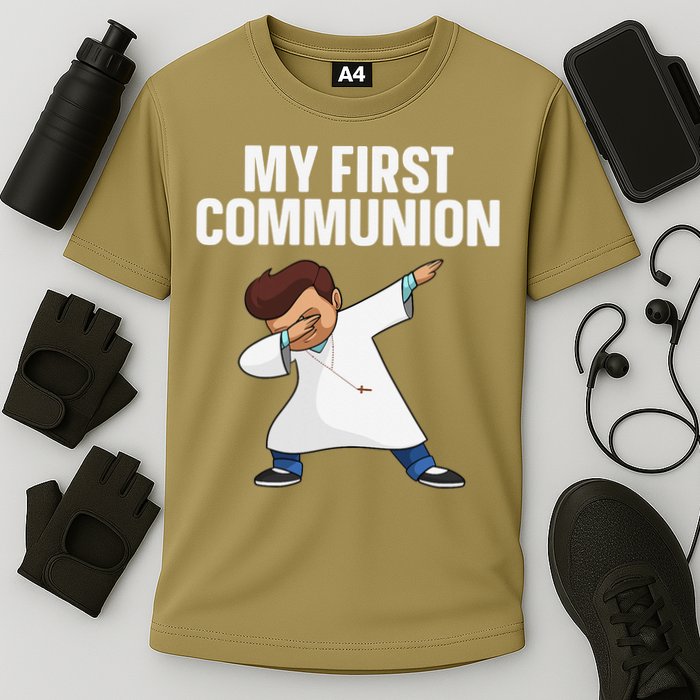 First Communion Art For 1st Holy Communion Cooling Performance Crew T-Shirt