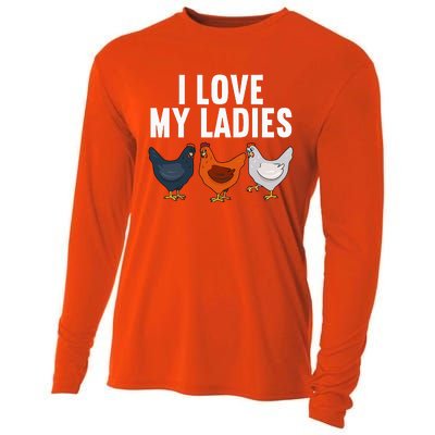 Funny Chicken Art Farming Chicken Farmer Cooling Performance Long Sleeve Crew