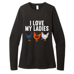 Funny Chicken Art Farming Chicken Farmer Womens CVC Long Sleeve Shirt