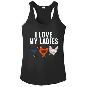 Funny Chicken Art Farming Chicken Farmer Ladies PosiCharge Competitor Racerback Tank