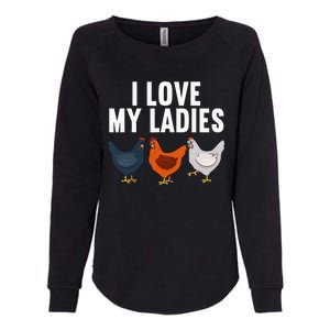 Funny Chicken Art Farming Chicken Farmer Womens California Wash Sweatshirt