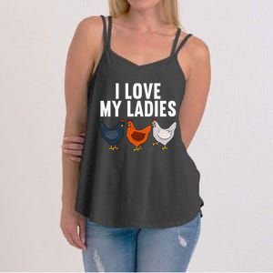 Funny Chicken Art Farming Chicken Farmer Women's Strappy Tank