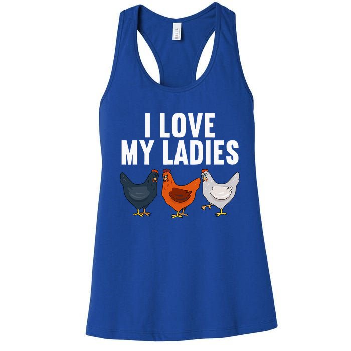 Funny Chicken Art Farming Chicken Farmer Women's Racerback Tank