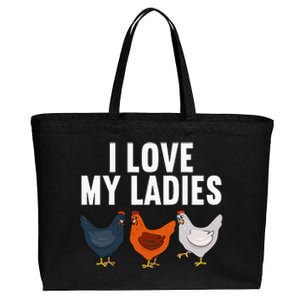 Funny Chicken Art Farming Chicken Farmer Cotton Canvas Jumbo Tote