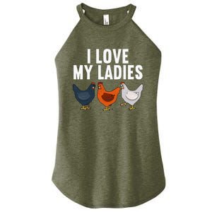 Funny Chicken Art Farming Chicken Farmer Women's Perfect Tri Rocker Tank