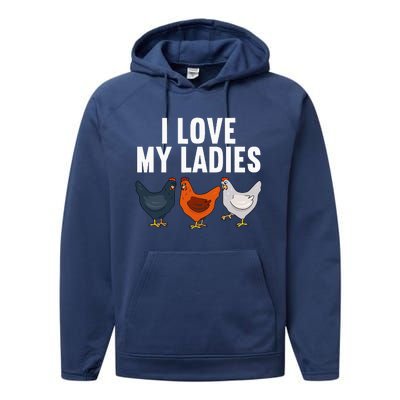 Funny Chicken Art Farming Chicken Farmer Performance Fleece Hoodie