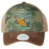 Funny Challah At Ya Boy Ugly Hanukkah Sweater Legacy Tie Dye Trucker Hat