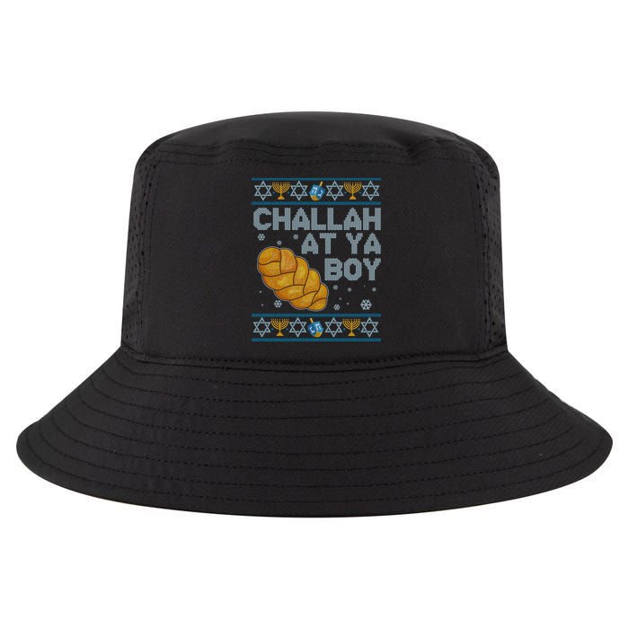 Funny Challah At Ya Boy Ugly Hanukkah Sweater Cool Comfort Performance Bucket Hat
