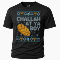 Funny Challah At Ya Boy Ugly Hanukkah Sweater Cooling Performance Crew T-Shirt