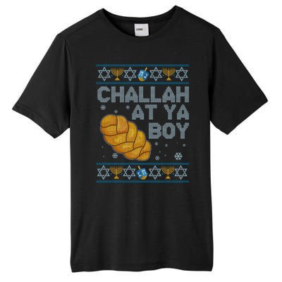 Funny Challah At Ya Boy Ugly Hanukkah Sweater Tall Fusion ChromaSoft Performance T-Shirt