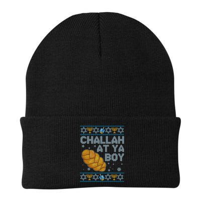 Funny Challah At Ya Boy Ugly Hanukkah Sweater Beanie