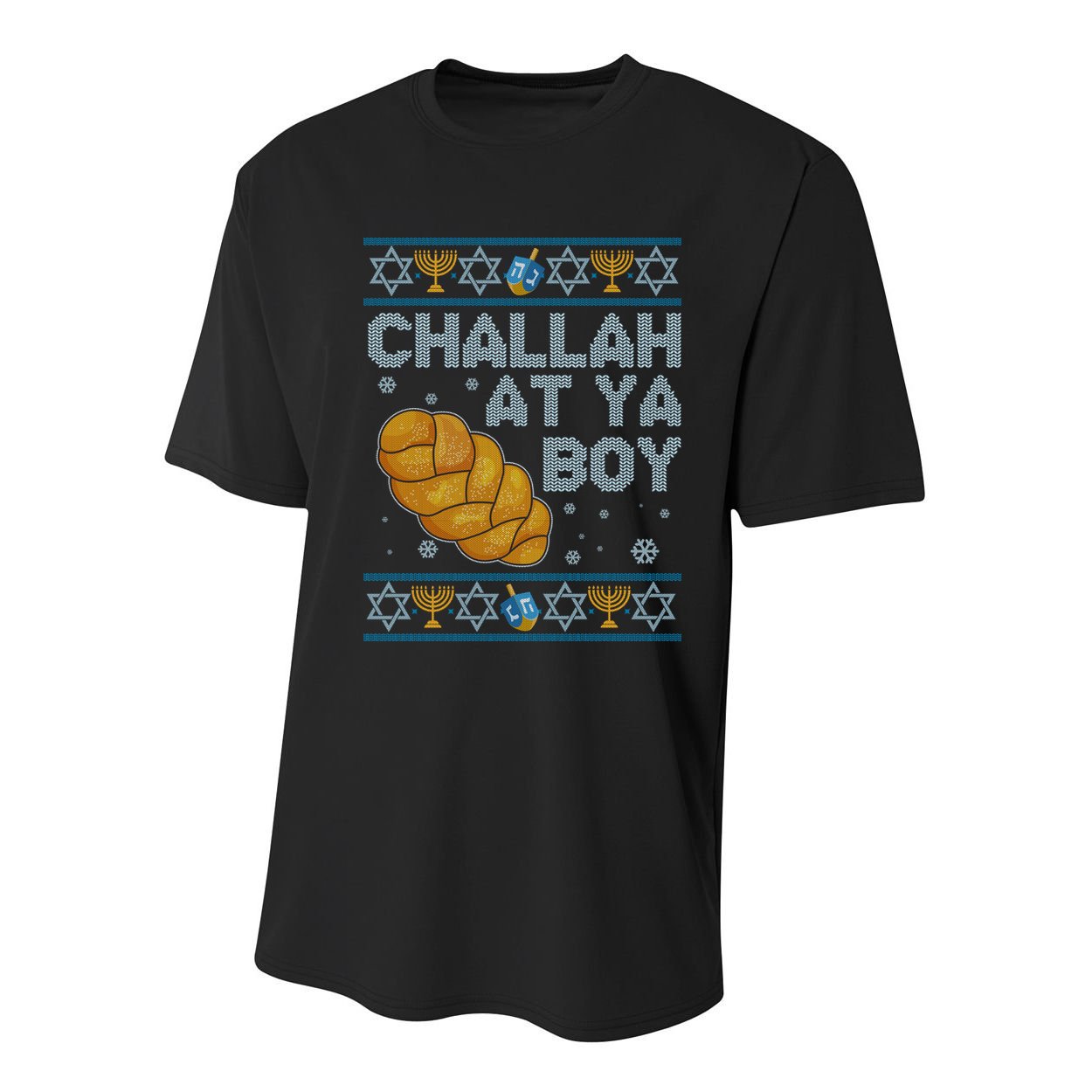 Funny Challah At Ya Boy Ugly Hanukkah Sweater Youth Performance Sprint T-Shirt