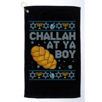 Funny Challah At Ya Boy Ugly Hanukkah Sweater Golf Towel