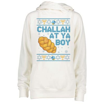 Funny Challah At Ya Boy Ugly Hanukkah Sweater Womens Funnel Neck Pullover Hood