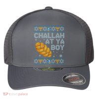 Funny Challah At Ya Boy Ugly Hanukkah Sweater Flexfit Unipanel Trucker Cap