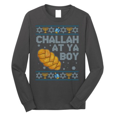 Funny Challah At Ya Boy Ugly Hanukkah Sweater Long Sleeve Shirt