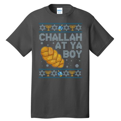 Funny Challah At Ya Boy Ugly Hanukkah Sweater Tall T-Shirt