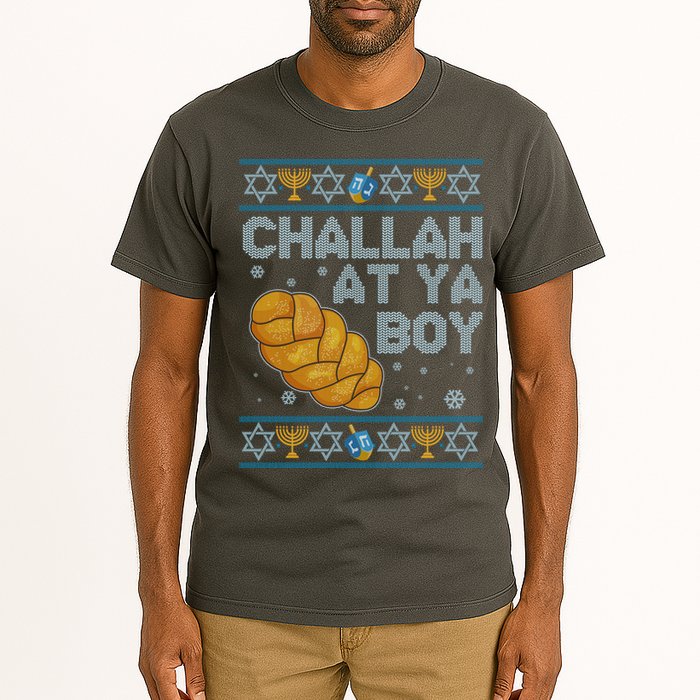 Funny Challah At Ya Boy Ugly Hanukkah Sweater Tall T-Shirt