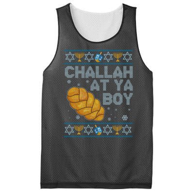 Funny Challah At Ya Boy Ugly Hanukkah Sweater Mesh Reversible Basketball Jersey Tank