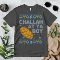 Funny Challah At Ya Boy Ugly Hanukkah Sweater Premium T-Shirt
